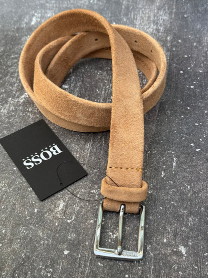 SUEDE BELT WITH SILVER TONE BUCKLE