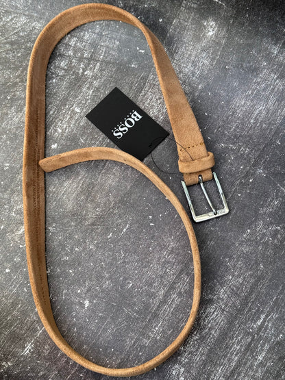 SUEDE BELT WITH SILVER TONE BUCKLE
