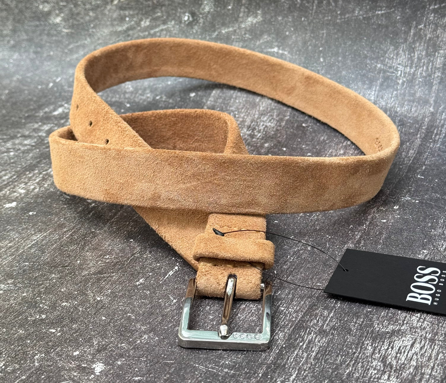 SUEDE BELT WITH SILVER TONE BUCKLE