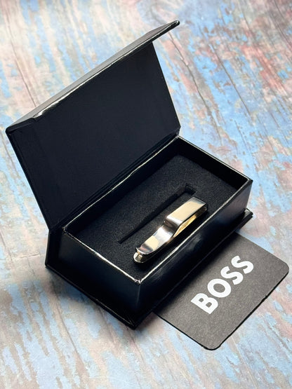 TIE CLIP WITH ENGRAVED LOGO