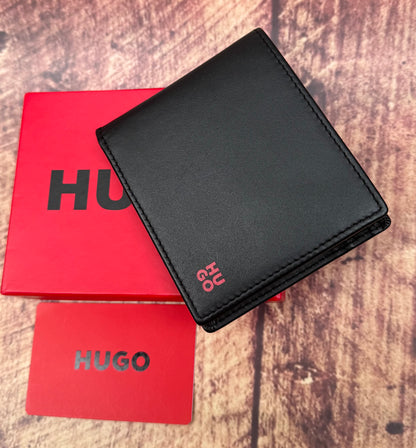 BLACK LEATHER WALLET TIBBY