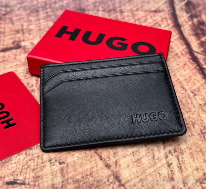 LEATHER CARD HOLDER WITH LOGO LETTERING