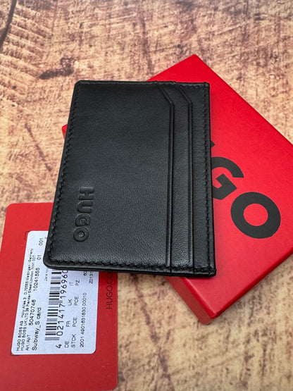 LEATHER CARD HOLDER WITH LOGO LETTERING