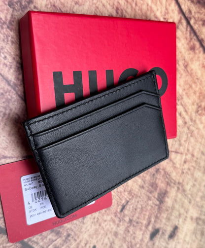 LEATHER CARD HOLDER WITH LOGO LETTERING